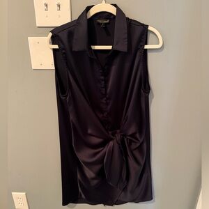 Aqua navy blue wrap dress size L